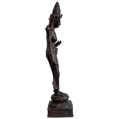 Khmer bronze Tara with female bodhisattva iconography