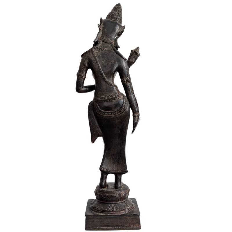 Khmer bronze celestial female figure in Angkor-inspired style