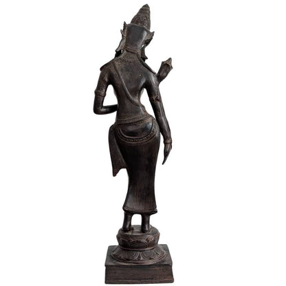 Khmer bronze celestial female figure in Angkor-inspired style