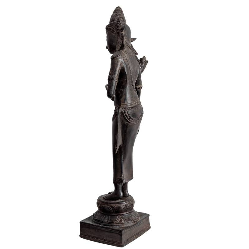Standing bronze Tara from Cambodia, H 67 cm