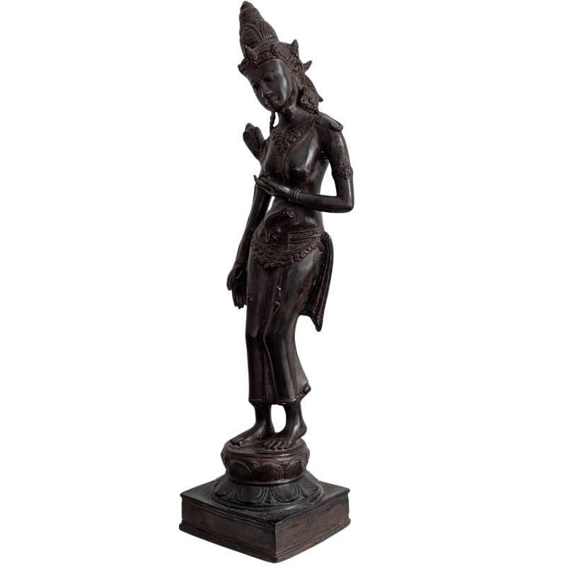 Full standing Khmer bronze Tara figure