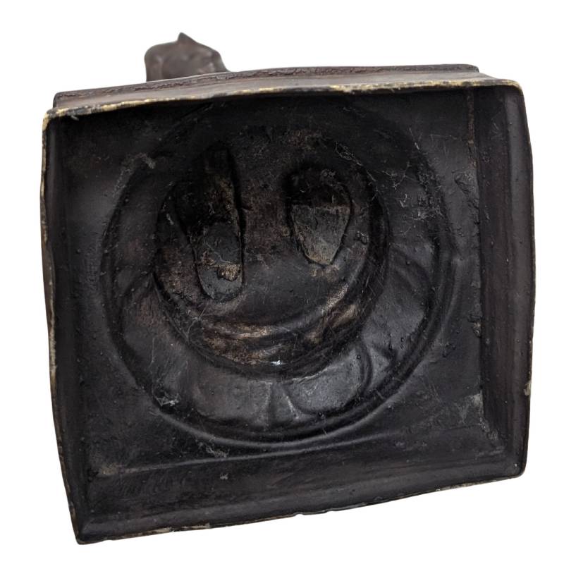 Lower section and base of the Khmer bronze Tara statue