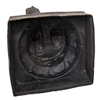 Lower section and base of the Khmer bronze Tara statue