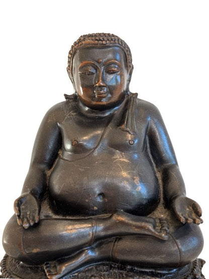 Minor oxidation and age-related wear on the bronze surface