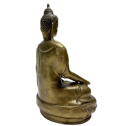 Rear angle showing Shou medallions on the Buddha's robe