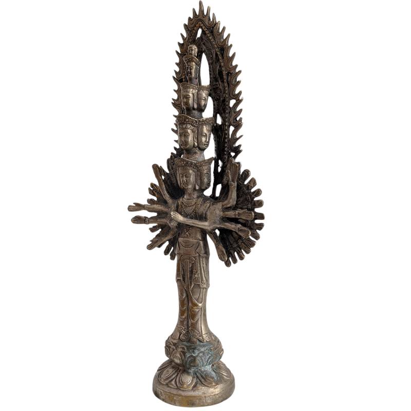 Chinese Sahasrabhuja Avalokiteshvara with radiating arms and aureole