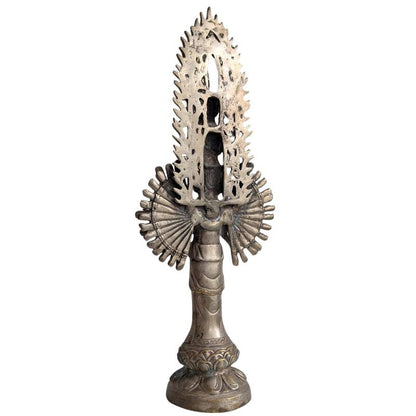 Late Qing Thousand-Armed Guanyin with flame-shaped aureole