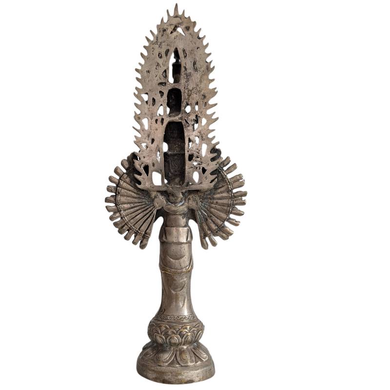 Chinese bronze Avalokiteshvara with tiered heads