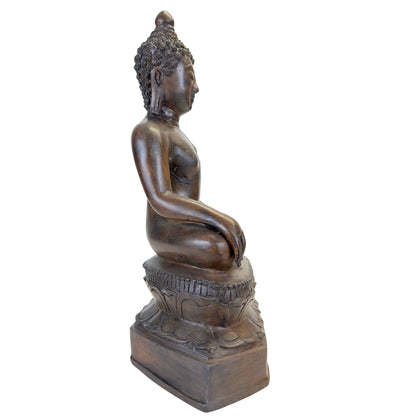 Thai Sukhothai-Style Buddha – Heavy Bronze, 40 cm – left-side view