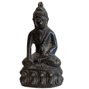 Mahayana Reisbeeld met Kalasha – Oud (rest-)verguld Brons – lot 148