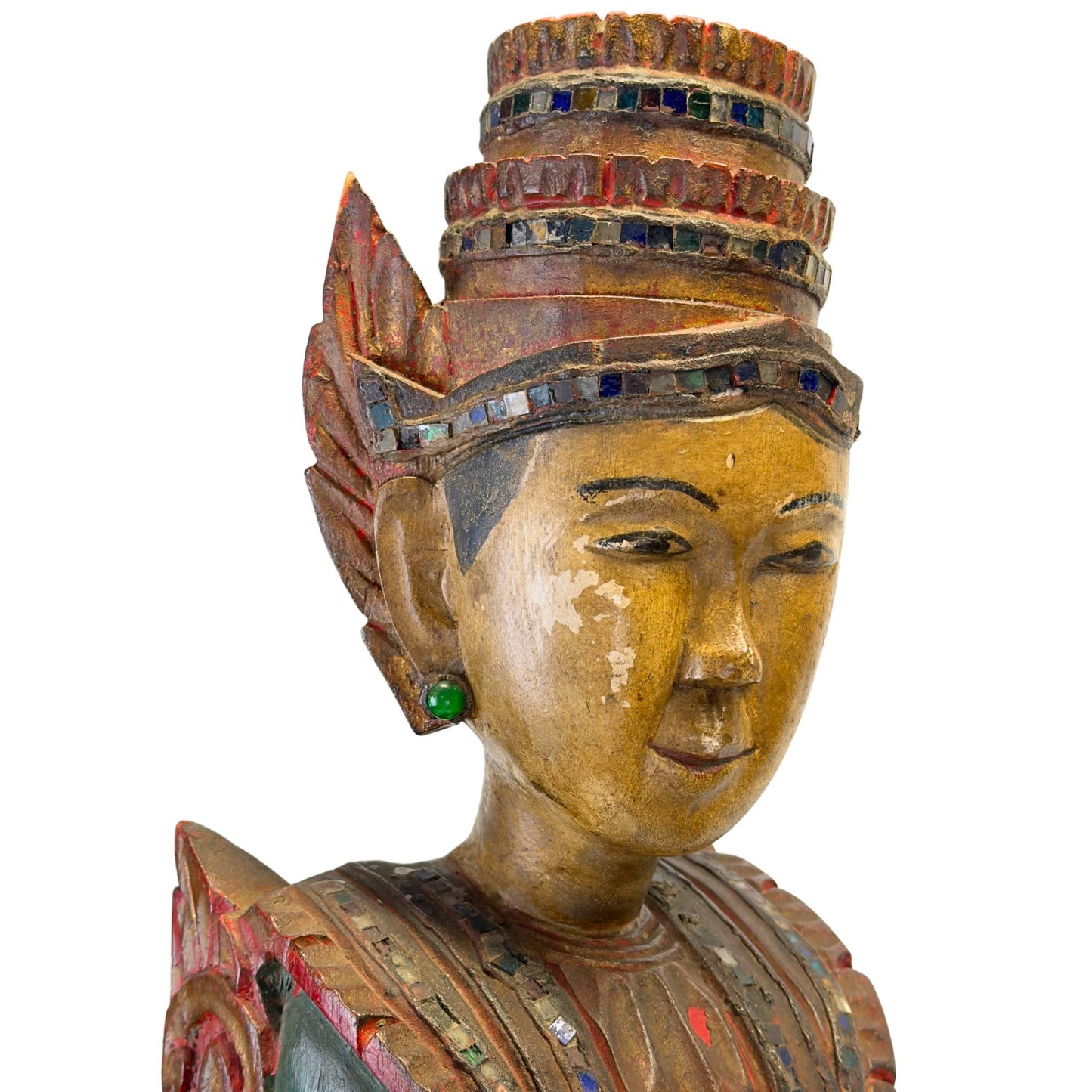 Houtsculptuur uit de traditionele Mandalay tempelkunst
