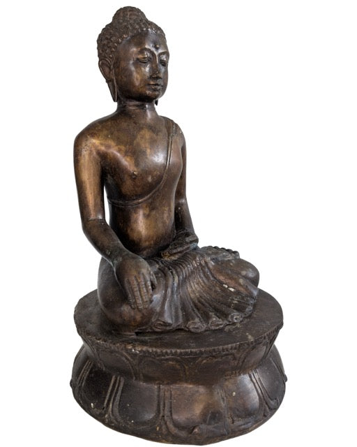 Massief bronzen Boeddha beeld met een gewicht van 3kg.