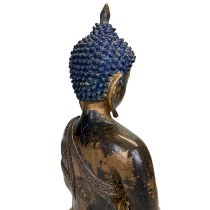 Medicine Buddha – Gilt Bronze, Tibetan Style, 29 cm – right-side view