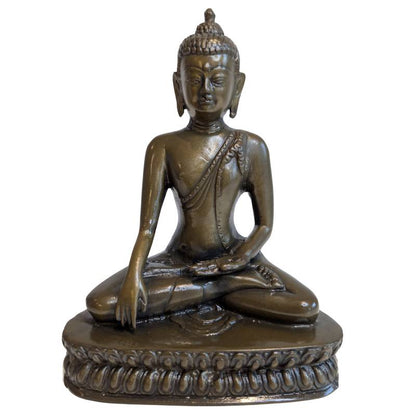 Mid-20th-century Nepalese bronze Buddha in Dhyana Mudra