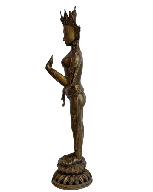 Large Nepalese Tara presented as a temple sculpture