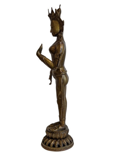 Large Nepalese Tara presented as a temple sculpture