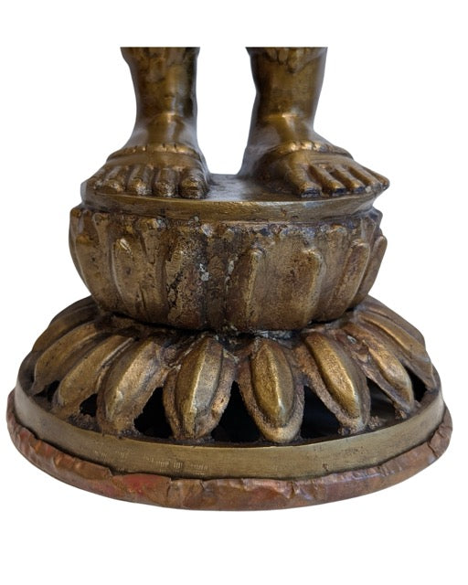 Cast base of the large Nepalese Tara statue