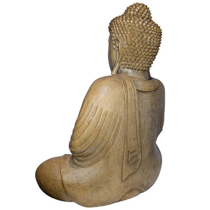 Mid-20th-century Thai Buddha carved from solid wood