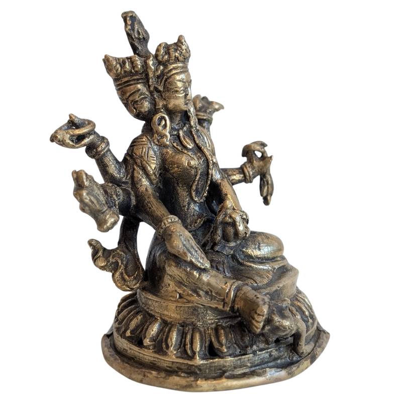Mid-20th Century Tibetan Bronze Ushnishavijaya – 10.7 cm – three-quarter front view