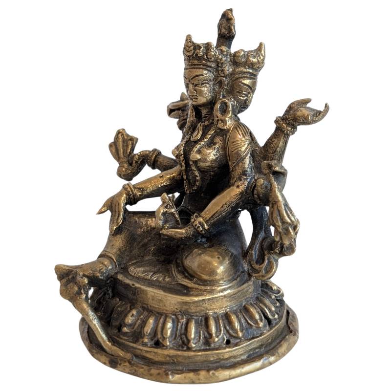 Mid-20th Century Tibetan Bronze Ushnishavijaya – 10.7 cm – right-side view