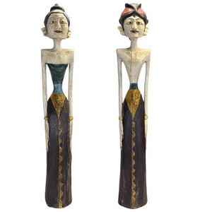 Monumentaal Paar Javaanse Wedding Icons – Loro Blonyo – 100 cm – 11 kg