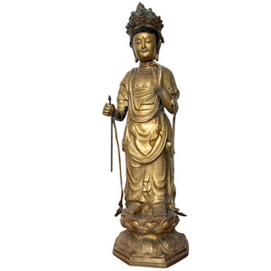 Monumental Japanese Sho-Kannon Bodhisattva | Edo Period (17th Century) | Masterpiece Temple Bronze