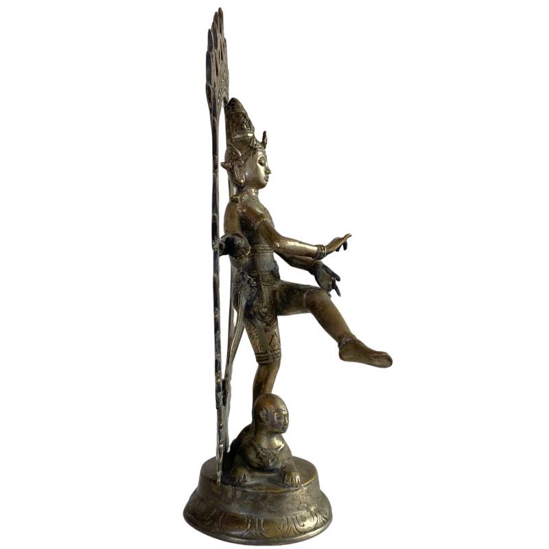 Massief bronzen Nataraja beeld (1,8 kg) uit de Westelijke Himalaya.