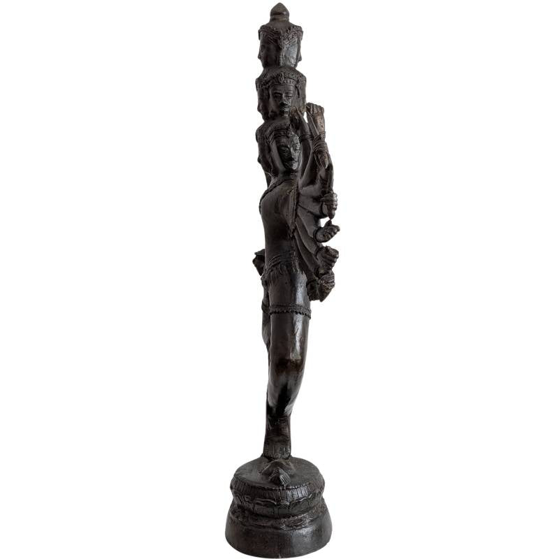 Bronzen Nataraja Shiva tempelbeeld in Thaise Khmer stijl
