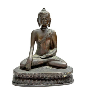 Nepalees Bronzen Shakyamuni Boeddhabeeld met Bhumisparsha Mudra