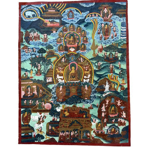 Oude Nepalese verhalende Boeddha-thangka lot 345