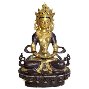 Nepalese Bronze Tara with Gilded Face – 27.8 cm