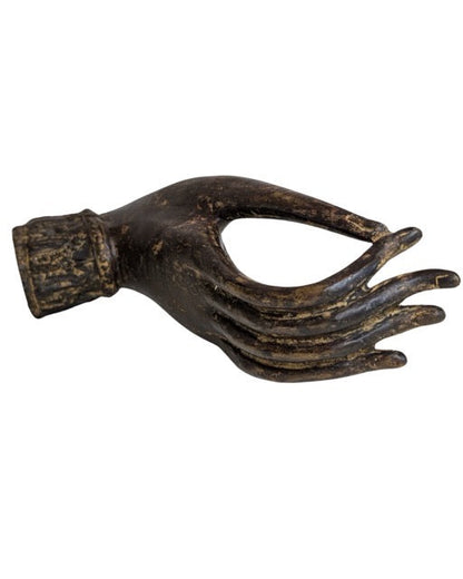 Mounted bronze Buddha hand fragment in Vitarka Mudra