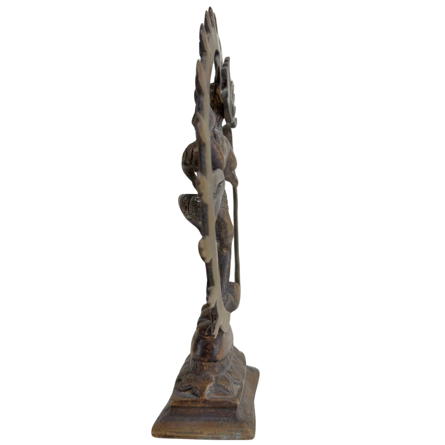 Oude Indiase Shiva sculptuur van brons met rustige uitstraling