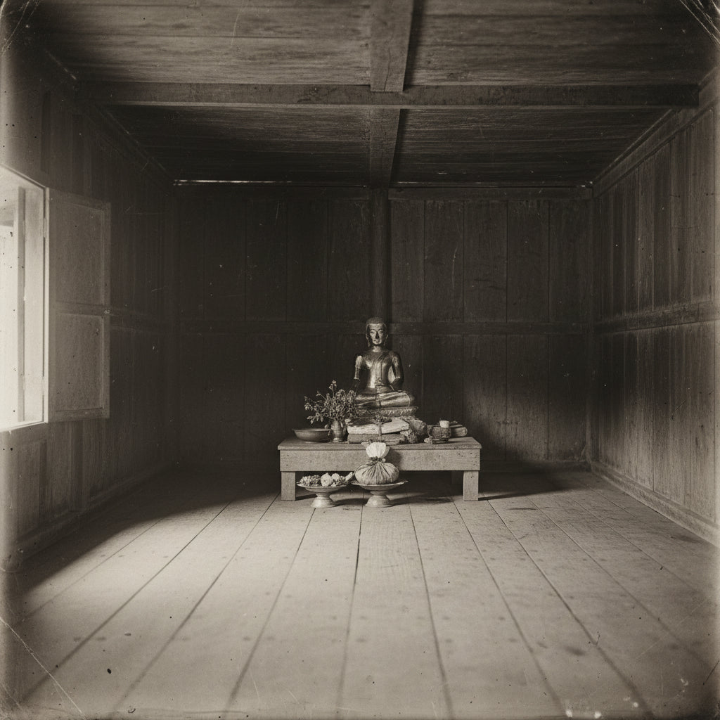 oude foto van deze buddha in birma