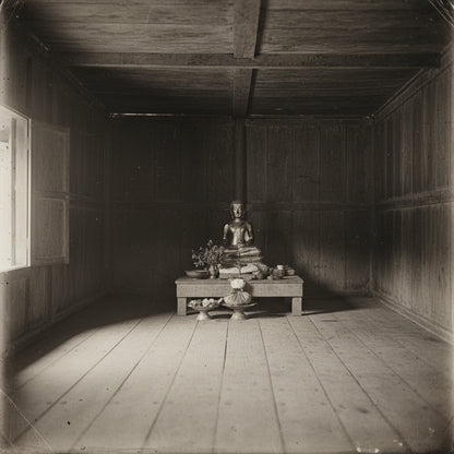 oude foto van deze buddha in birma