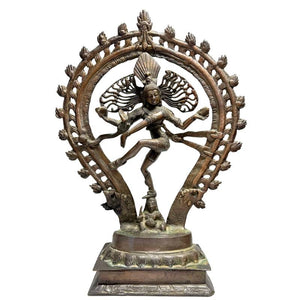 Shiva Nataraja beeld begin 20e eeuw in brons – India – kosmische dans – lot 477