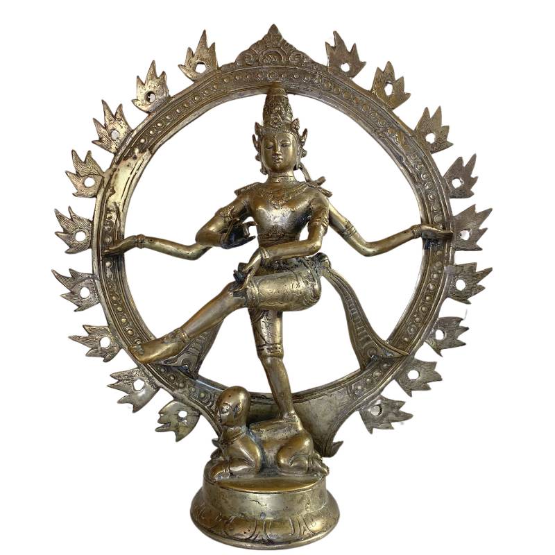 Bronzen Shiva Nataraja uit Ladakh, 33,5 cm hoog.