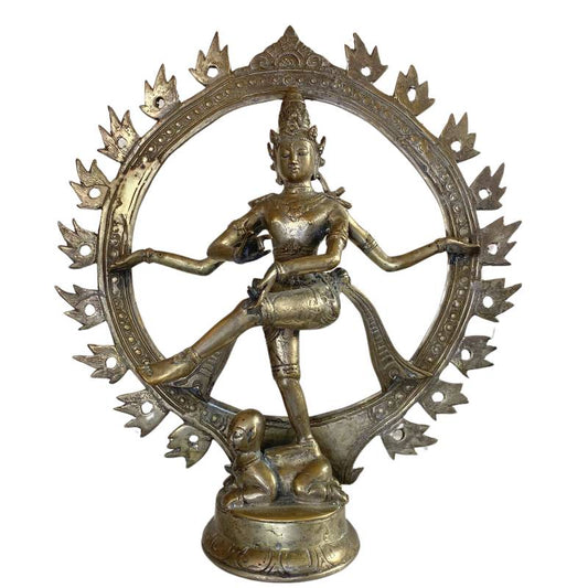 Bronzen Shiva Nataraja uit Ladakh, 33,5 cm hoog.