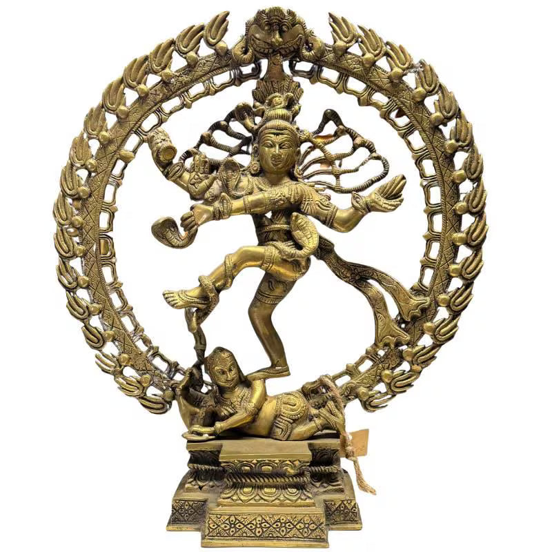 shiva nataraja bronzen beeld zuid india vroege 20e eeuw traditioneel cire perdue gegoten