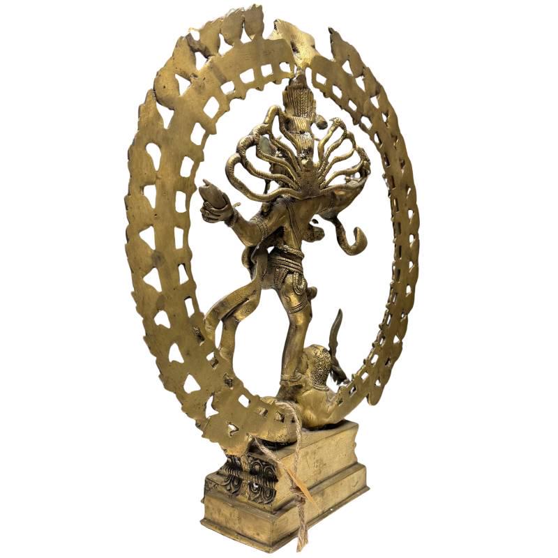 groot shiva nataraja bronzen beeld 43 cm handgemaakt zuid india
