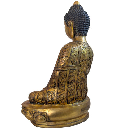 Sino-Tibetan Teaching Buddha – Gilt Bronze, ca. 1950–1970, 44 cm – left three-quarter rear view