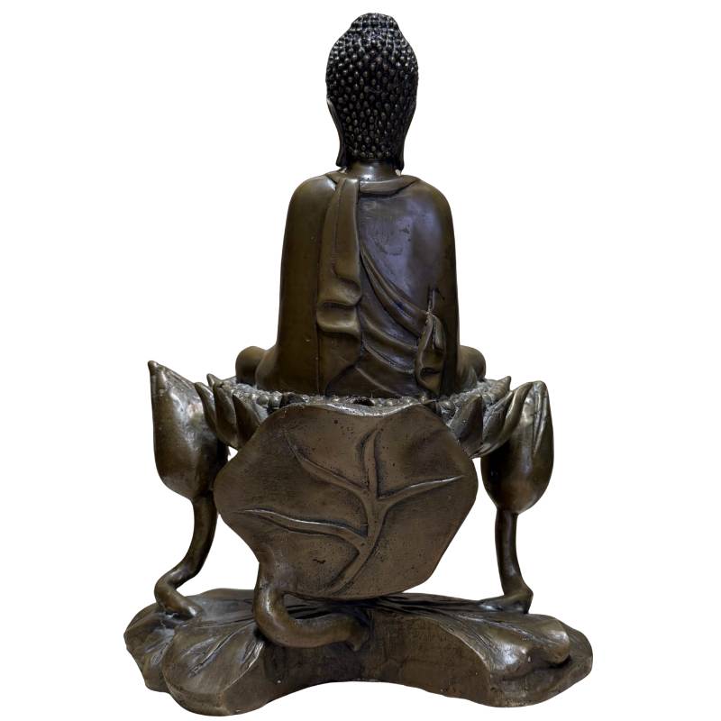 Spiritueel bronzen Boeddha beeld voor een betekenisvol en rustig interieur