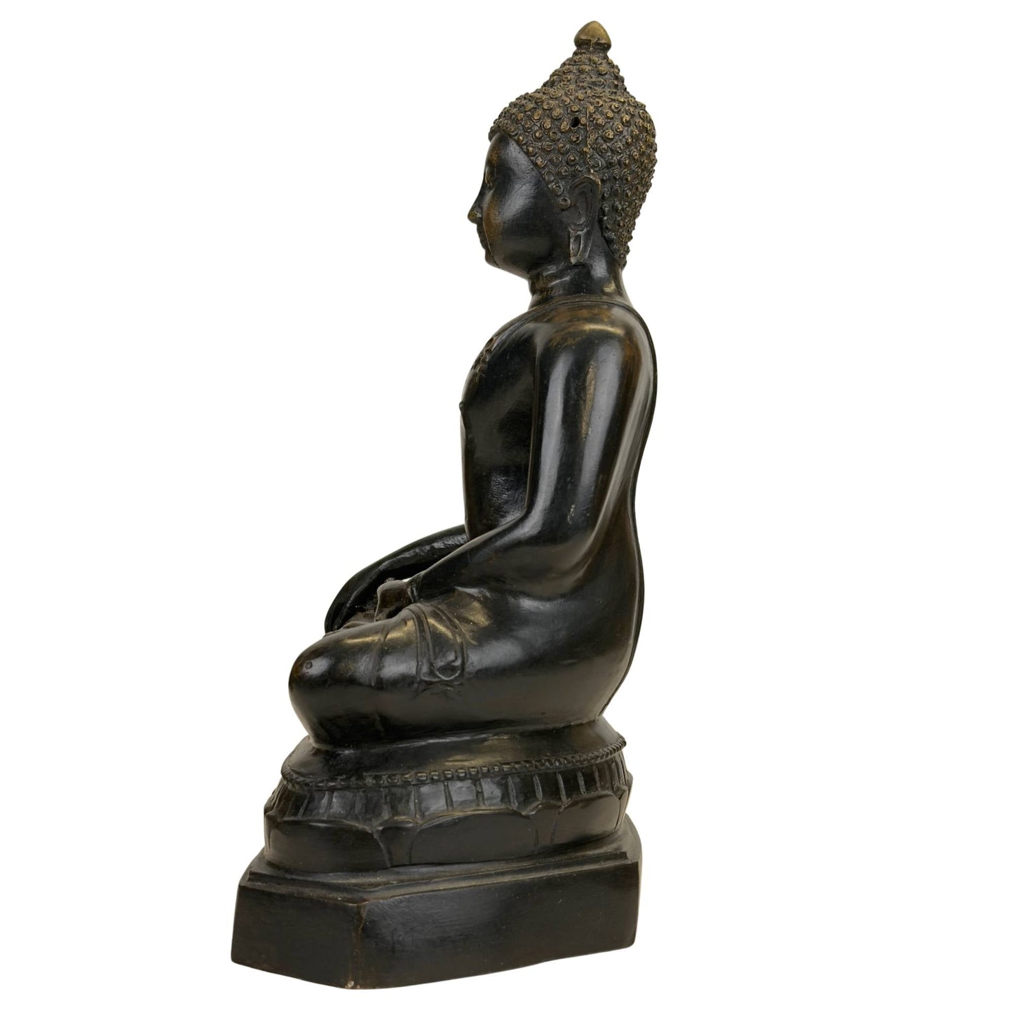Spiritueel bronzen Boeddhabeeld afkomstig uit Thailand