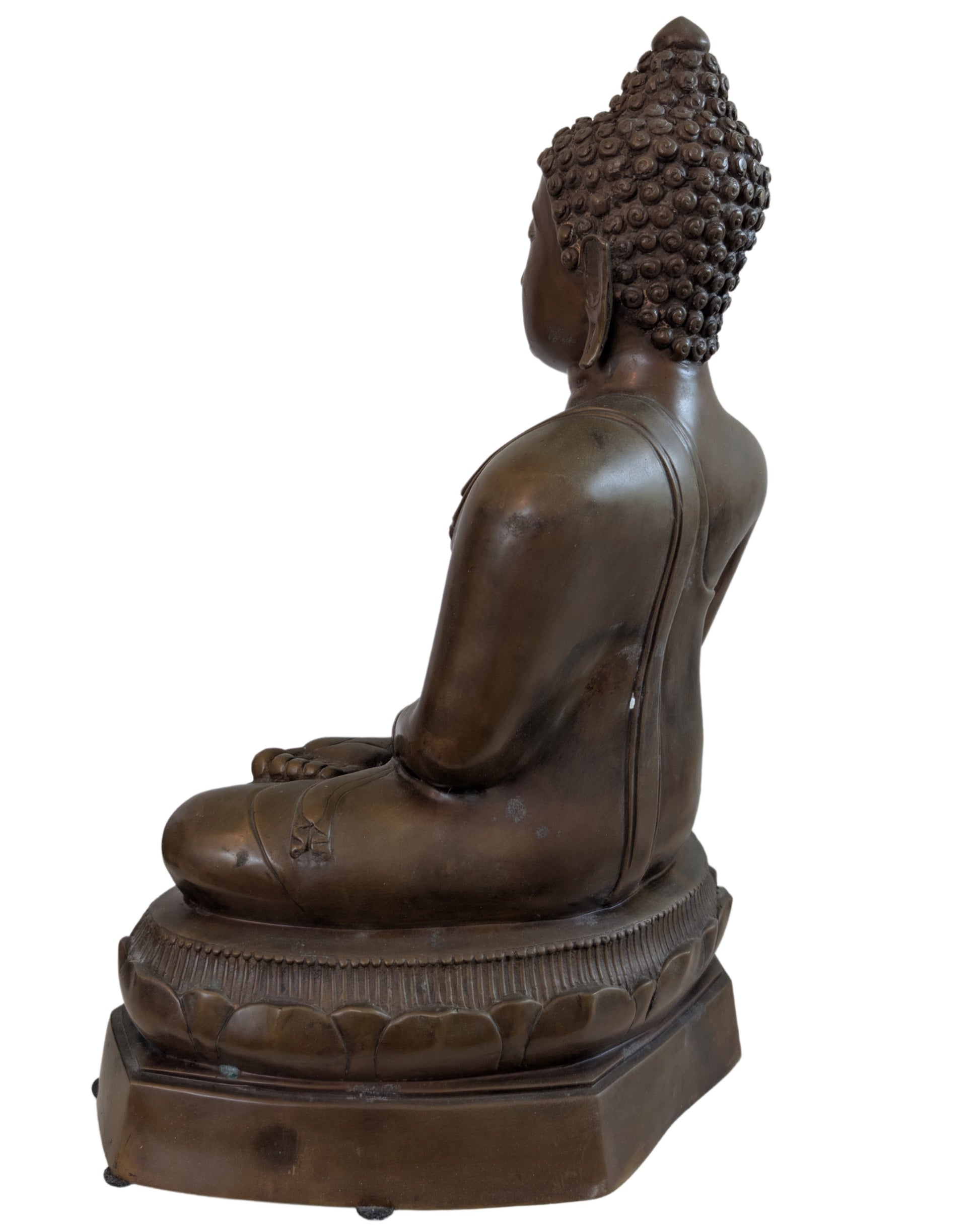 Imposant spiritueel kunstwerk van 49 cm hoog uit de Thaise metaalkunst.