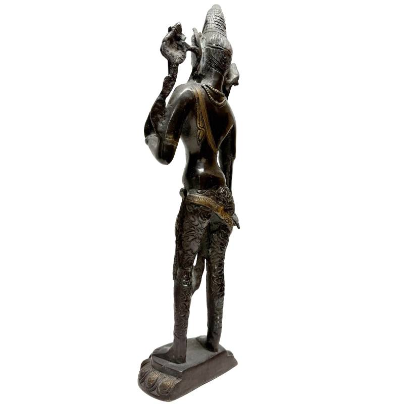 Standing Tara – Bronze, Himalayan Style, 42 cm – right three-quarter rear view