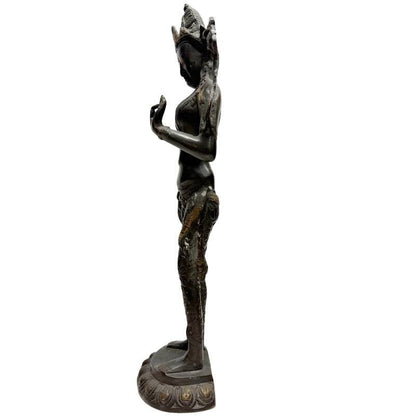 Standing Tara – Bronze, Himalayan Style, 42 cm – right-side view
