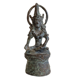 19th–20th Century Thai Khmer-Style Crowned Buddha – 9 cm