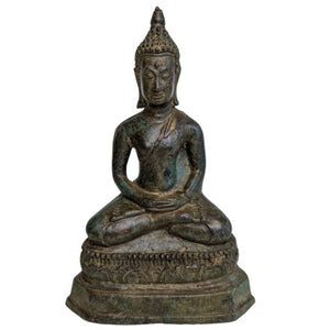 Thai Rattanakosin Bronze Meditation Buddha – 18.5 cm