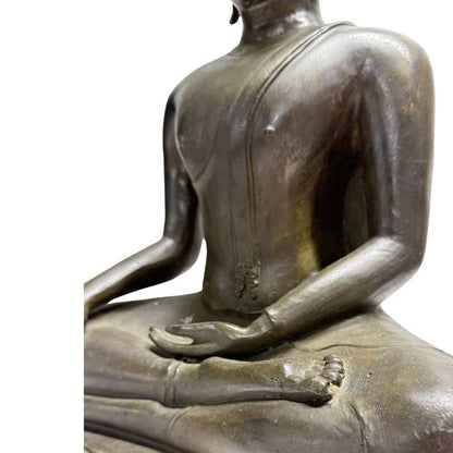 Torso, face and flame finial detail of the 19th-century Thai Buddha