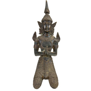 Thaise Bronzen Theppanom Tempelwachter – Boeddhistische Beschermengel – 21,7 cm